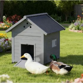 Wooden Pet House With Openable Roof & Double Doors
