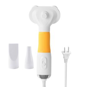 Pet Hair Dryer With Slicker Brush Low Noise 600W 3 Temperature Adjustable 3 In 1 Grooming Dog Blow Dryer For Cats Yellow