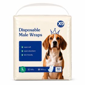 Disposable Male Dog Wraps (Option: L)