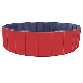 Foldable Pet Swimming Pool PVC Kiddie Baby Dog Swim Pool Bathing Tub Playmat Kids Pools (Option: Re)