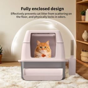 Only Self Pickup---Stainless Steel Cat Litter Box - MSP001 (Option: pink)